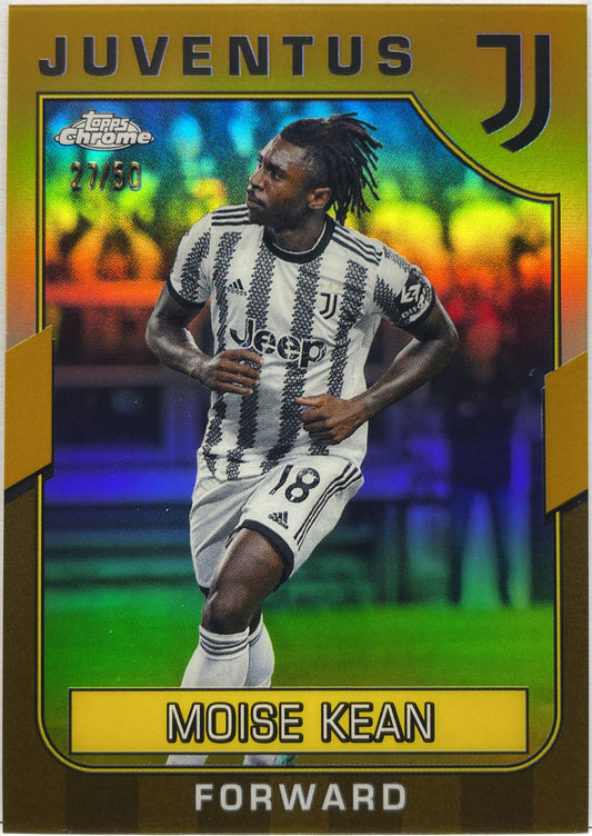 Moise Kean 27/50 Gold Topps Chrome Juventus 2022/23