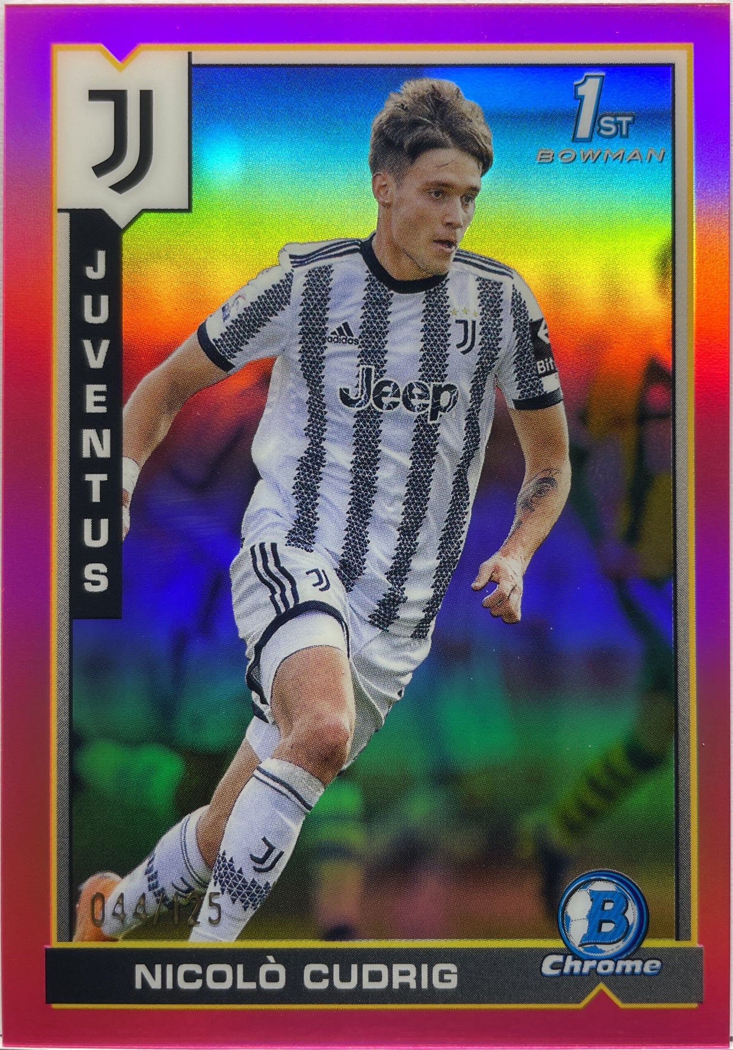 Nicolo Cudrig 44/125 1ST Bowman Pink Topps Chrome Juventus 2022/23