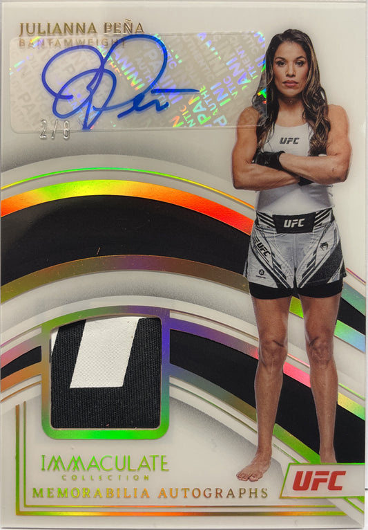Julianna Pena 2/8 Memorabilia Autograph Patch Immaculate UFC 2023