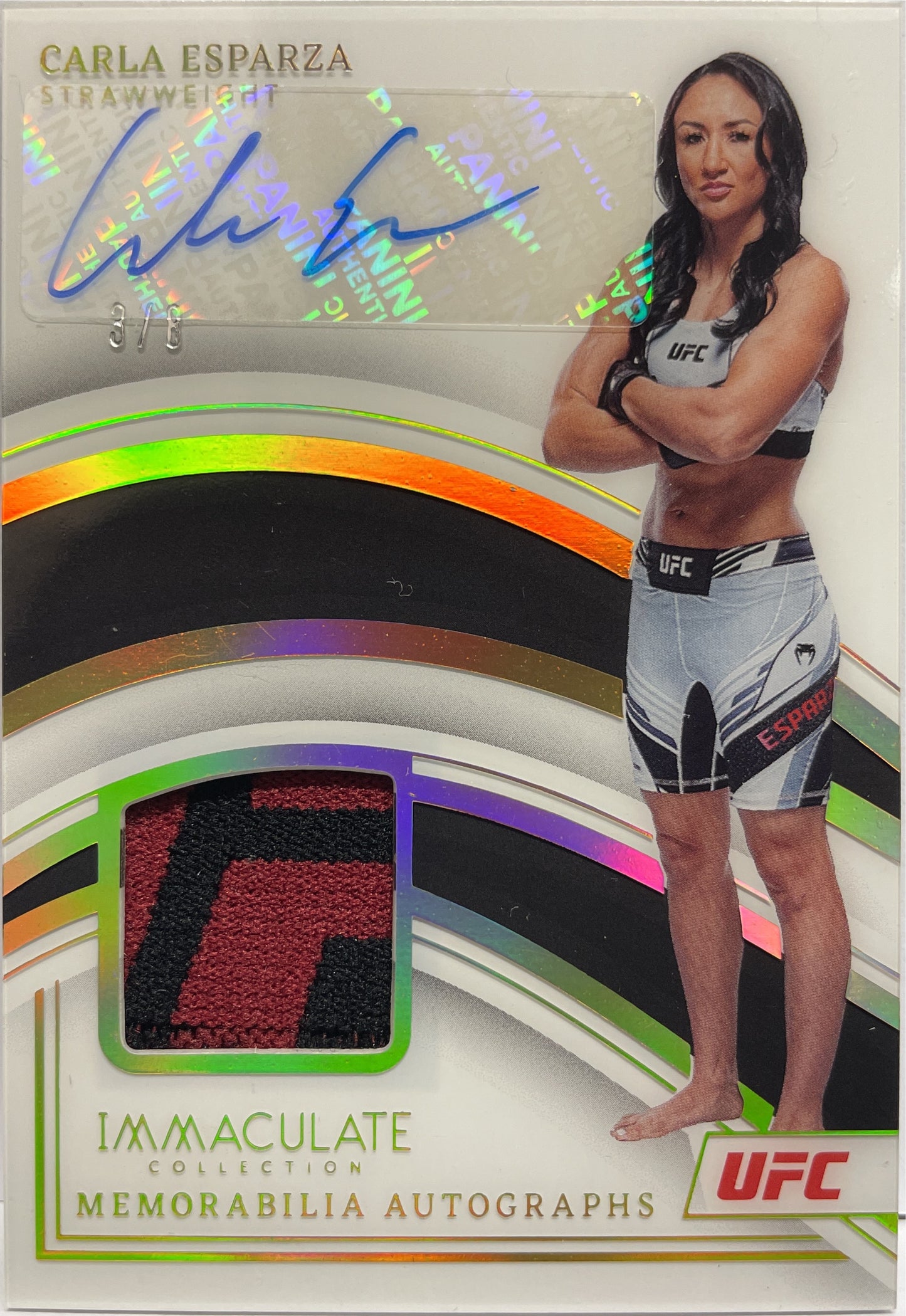 Carla Esparza 3/8 Memorabilia Autograph Patch Immaculate UFC 2023-UFC PATCH-