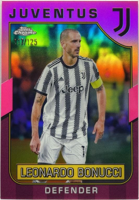 Leonardo Bonucci 117/125 Pink Topps Chrome Juventus 2022/23