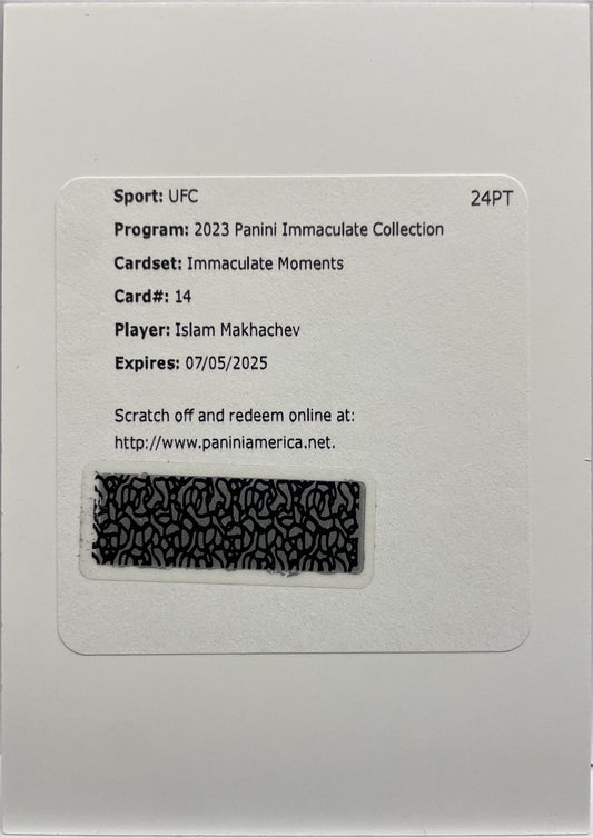 Islam Makhachev /99 Autograph Redemption Moments Immaculate UFC 2023
