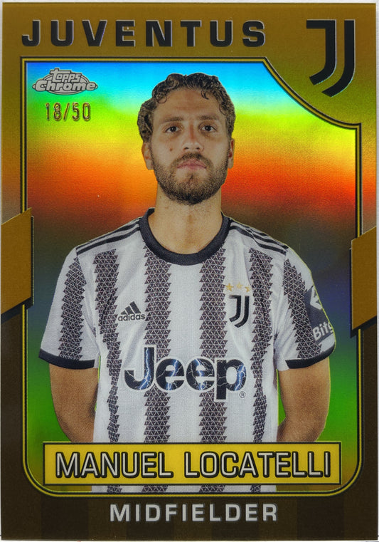 Manuel Locatelli 18/50 Gold Topps Chrome Juventus 2022/23