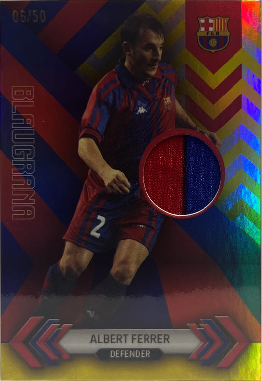Albert Ferrer 6/50 Patch Topps Team Set Barcelona 2023/24