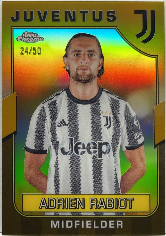 Adrien Rabiot 24/50 Gold Topps Chrome Juventus 2022/23