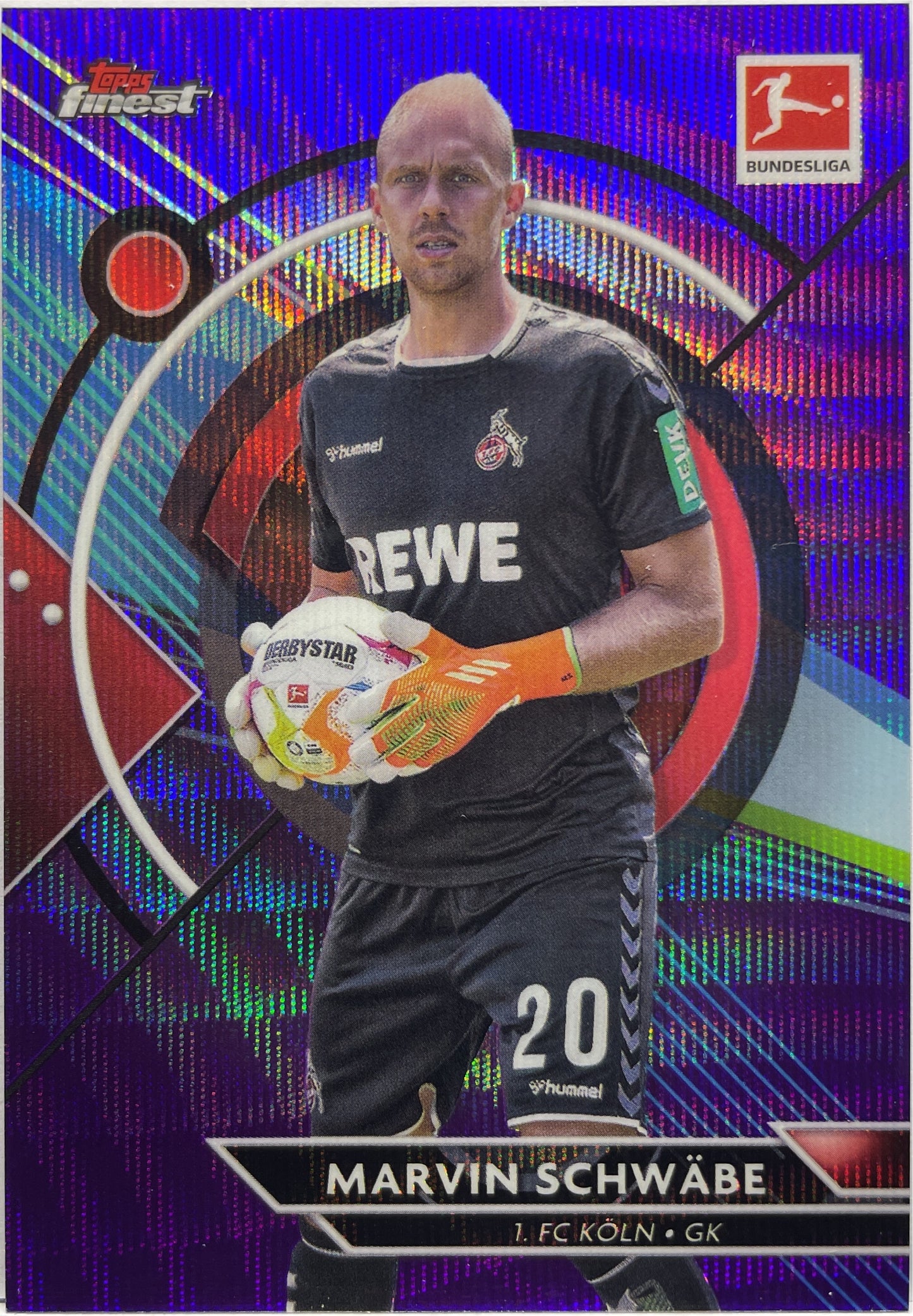 Marvin Schwabe 154/250 Purple Wave Topps Finest Bundesliga 2022/23