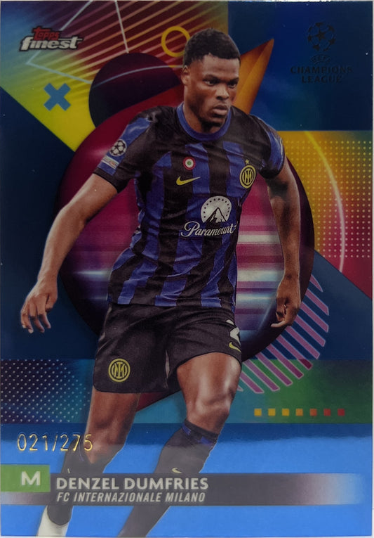 Denzel Dumfries 21/275 Blue Topps Finest UCC 2023/24