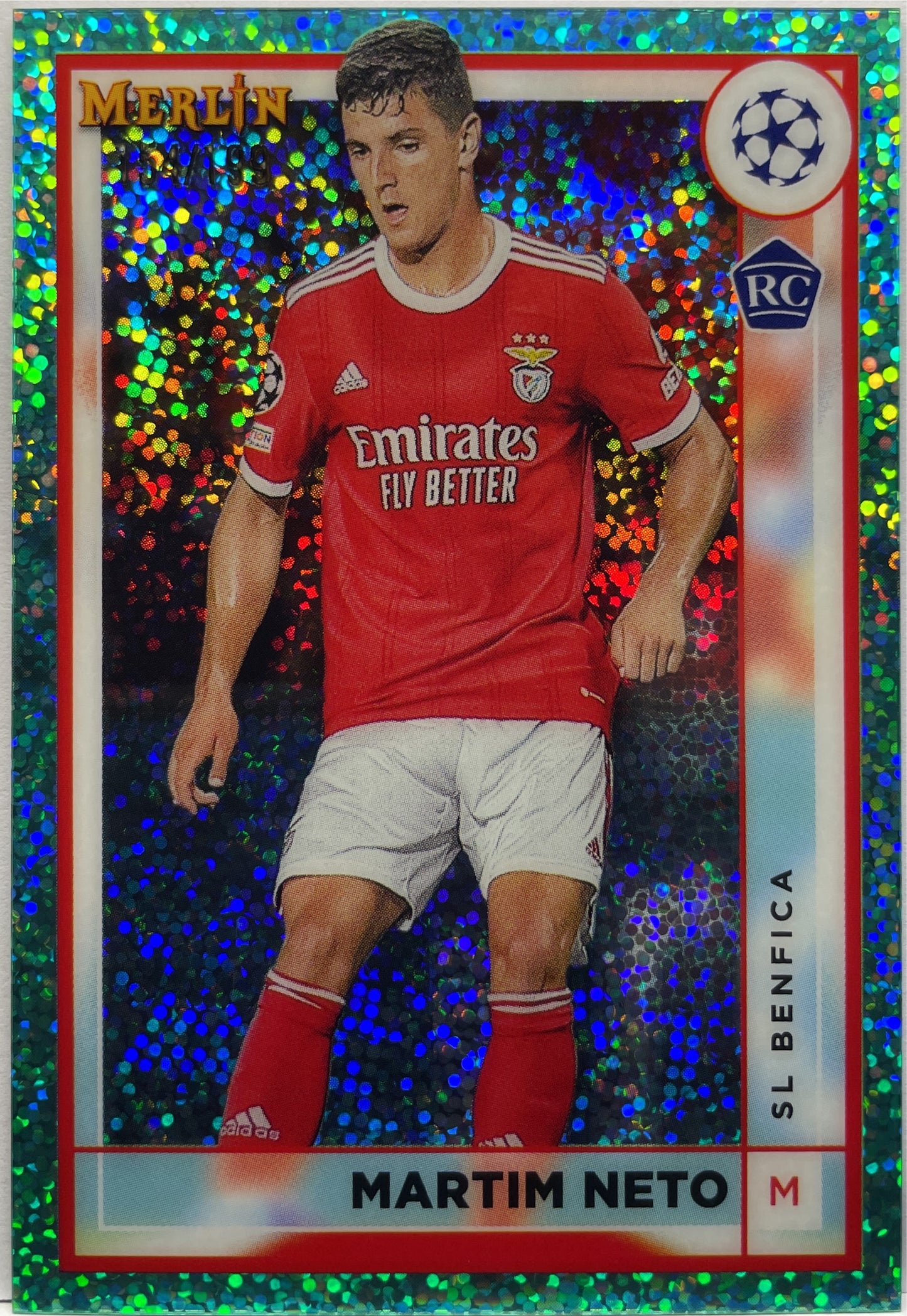 Martim Neto 154/199 Rookie Aqua Speckle Topps Chrome Merlin 2022/23