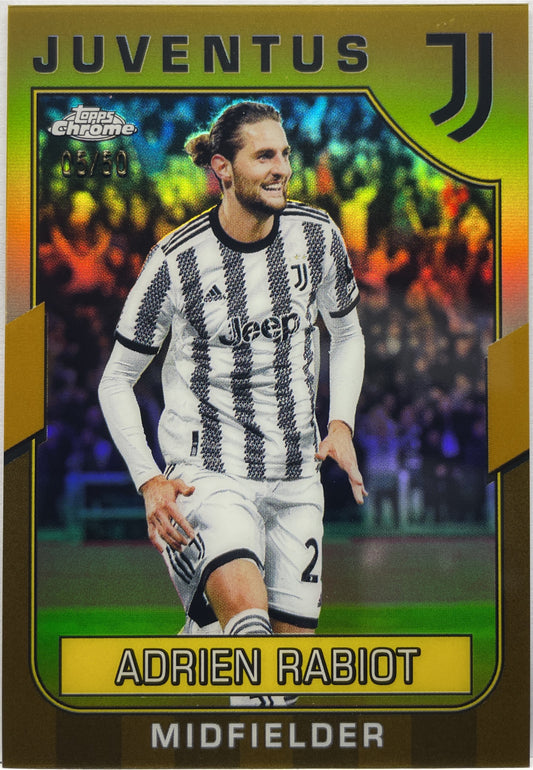 Adrien Rabiot 5/50 Gold Topps Chrome Juventus 2022/23