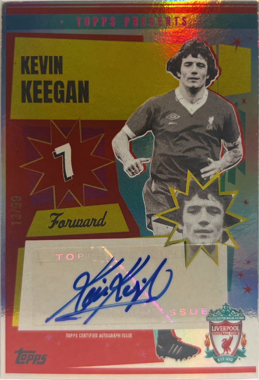Kevin Keegan 13/99 Autograph Topps Liverpool Team Set 2023/24