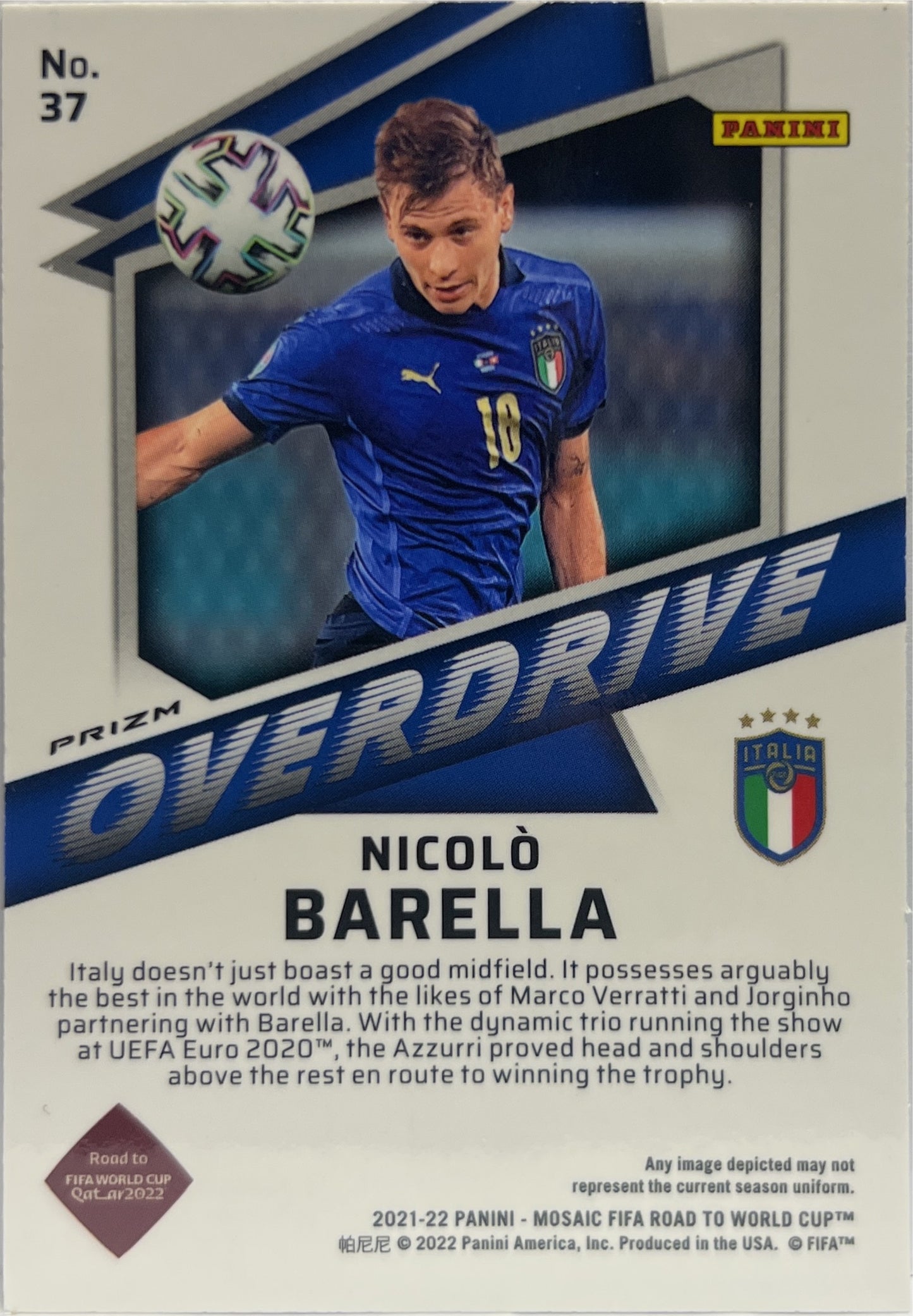 Nicolo Barella Overdrive Mosaic Uefa Euro 2020/21