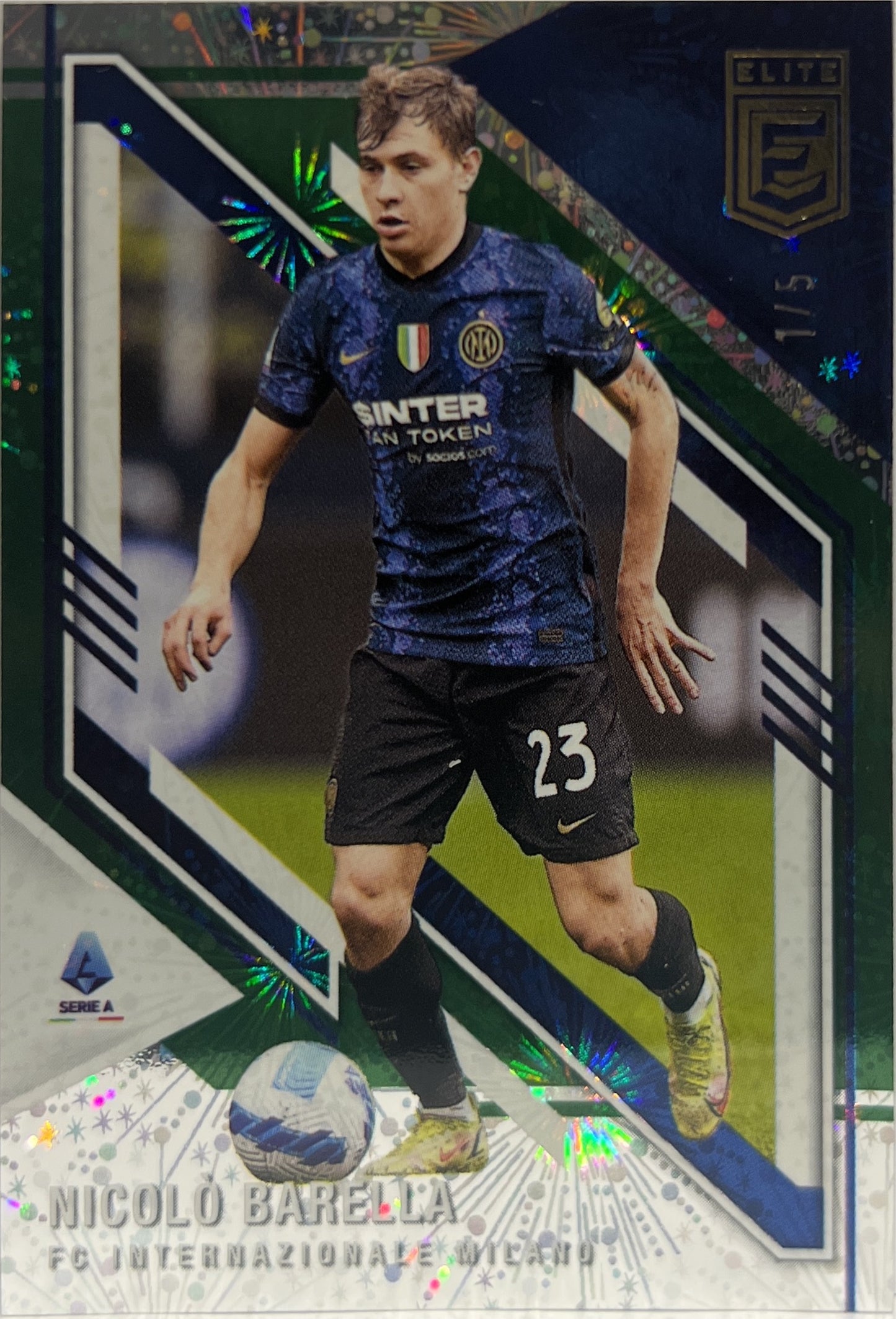 Nicolo Barella 1/5 Green Fireworks Donruss Elite Serie A 2021/22