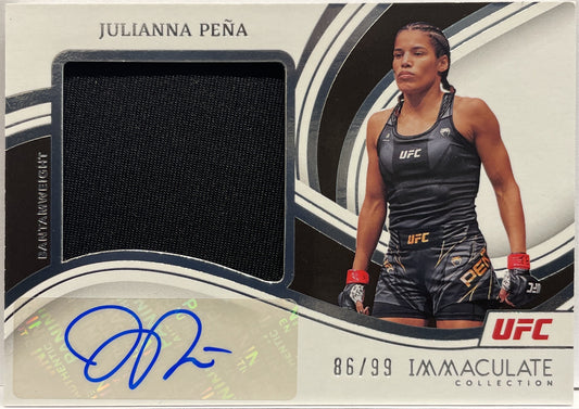 Juliana Pena 86/99 Patch Autograph Immaculate UFC 2023