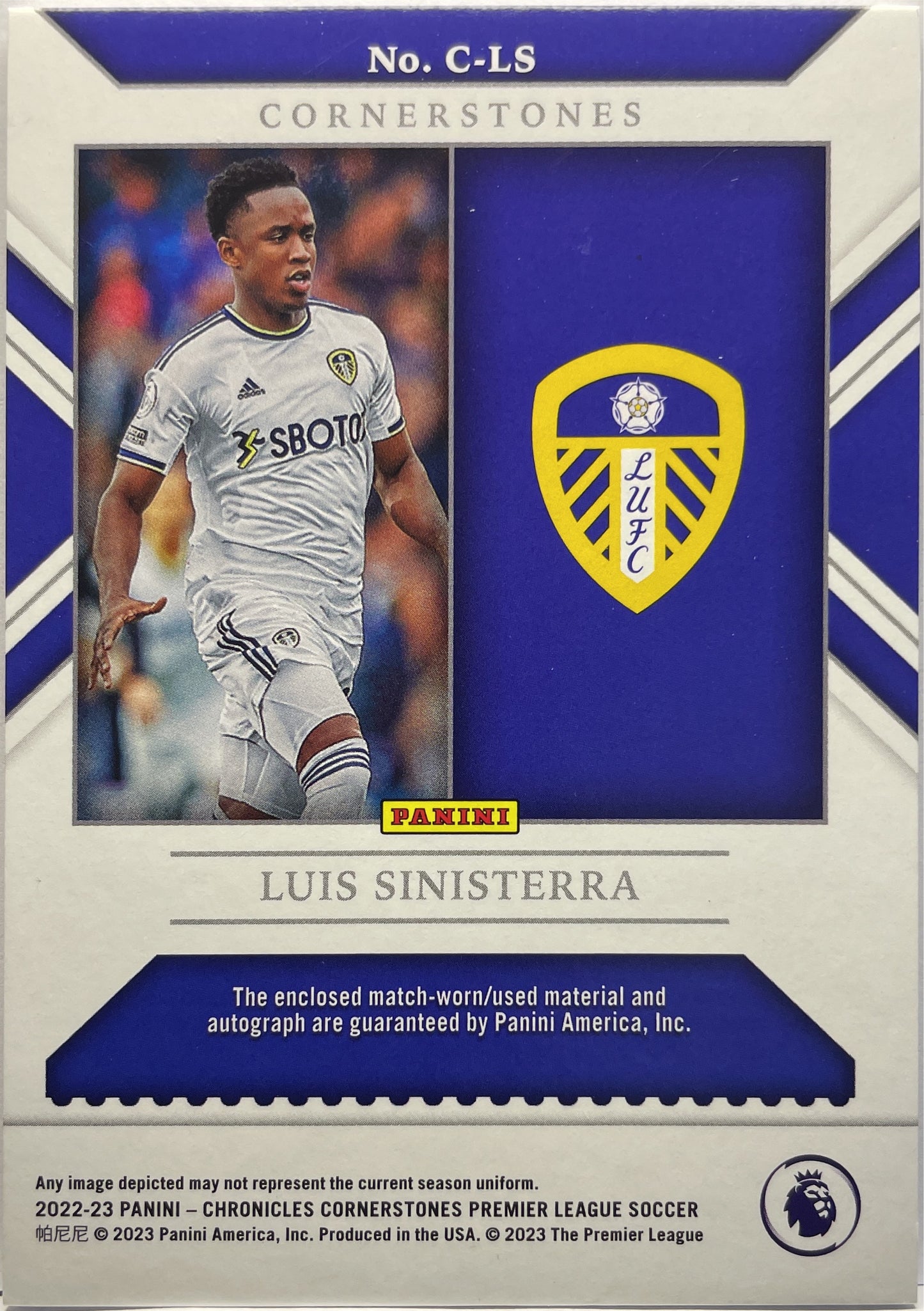 Luis Sinisterra 97/139 Rookie Patch Cornerstone Chronicles 2022/23