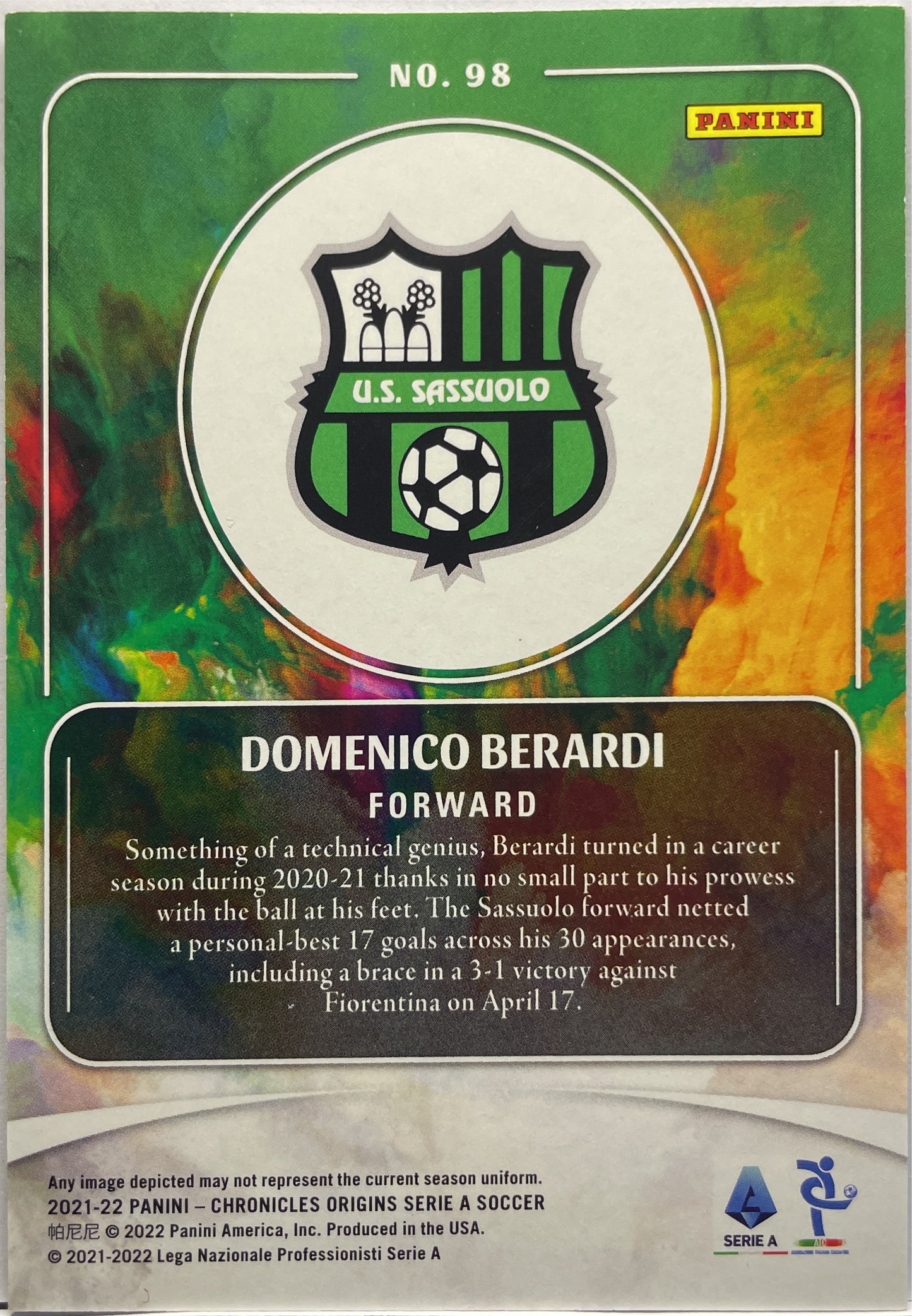 Domenico Berardi 10/10 Origins Chronicles 2021/22