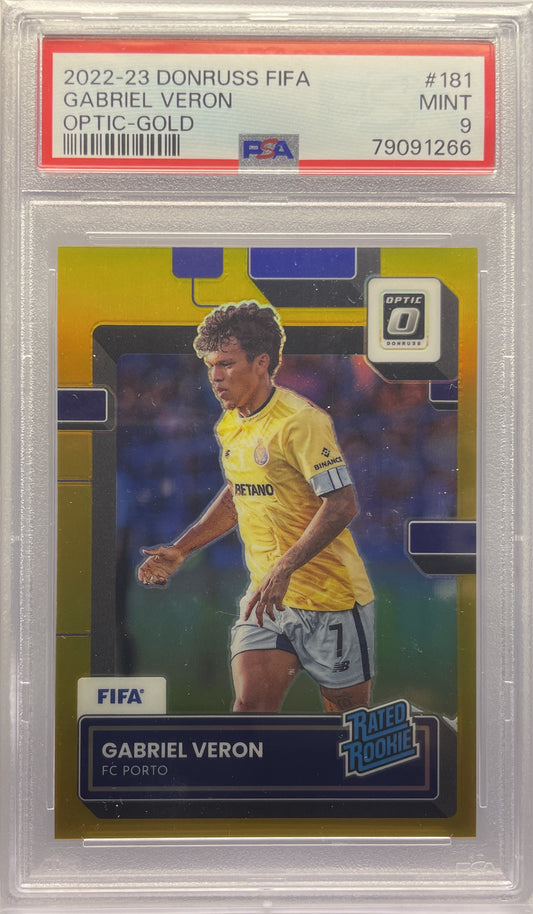 PSA 9 - Gabriel Veron 8/10 Optic Gold - Donruss Fifa 2022/23