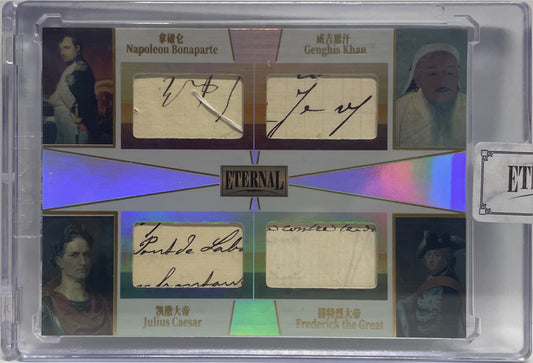 Napoleon Genghis Khan Julius Caesar Frederick The Great 8/50 Relic Eternal Cuts World Celebrities Edition 2024