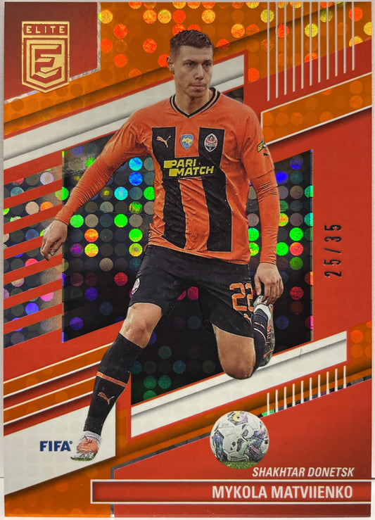 Mykola Matviienko 25/35 Orange Disco Donruss Elite Fifa 2022/23