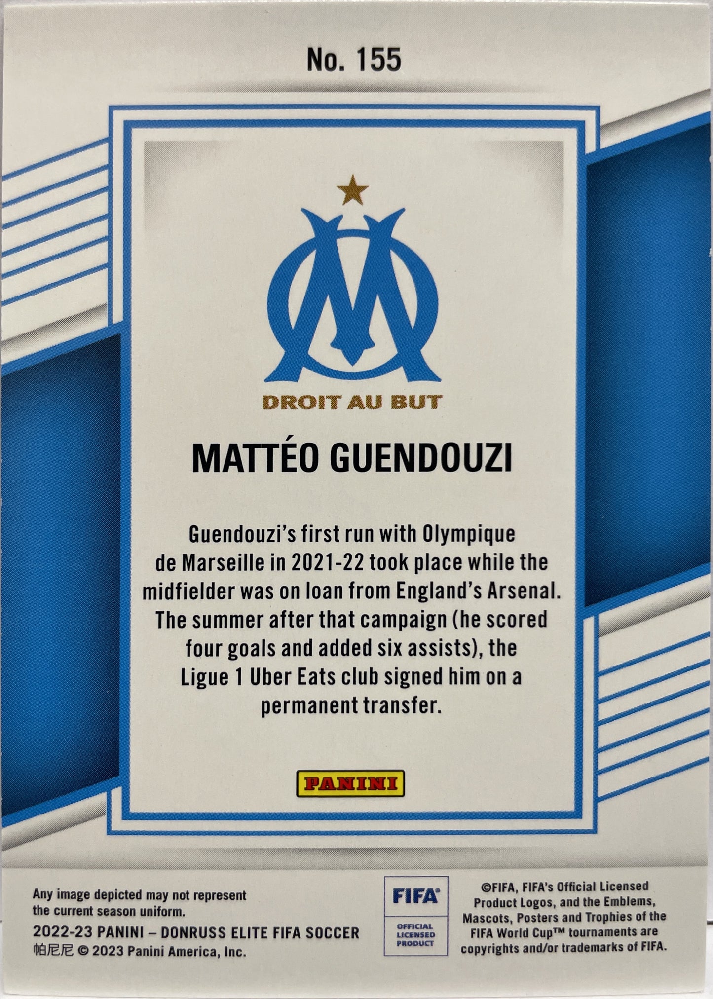 Matteo Guendouzi 30/35 Orange Disco Donruss Elite Fifa 2022/23