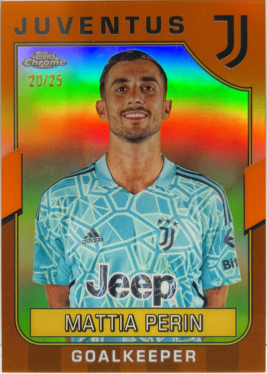 Mattia Perin 20/25 Orange Topps Chrome Juventus 2022/23