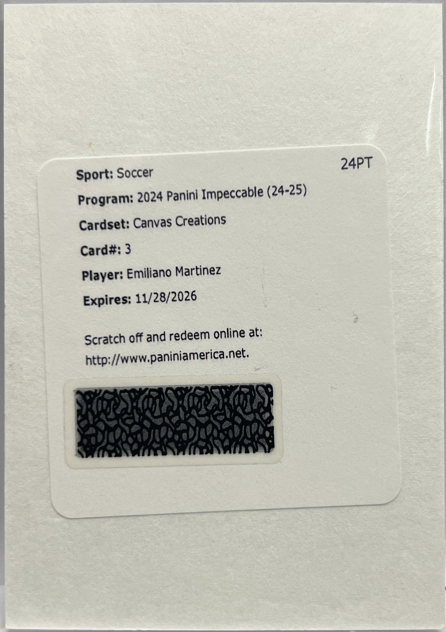 Emiliano Martinez Autograph Canvas Creation Impeccable Premier League 2024/25 Redemption
