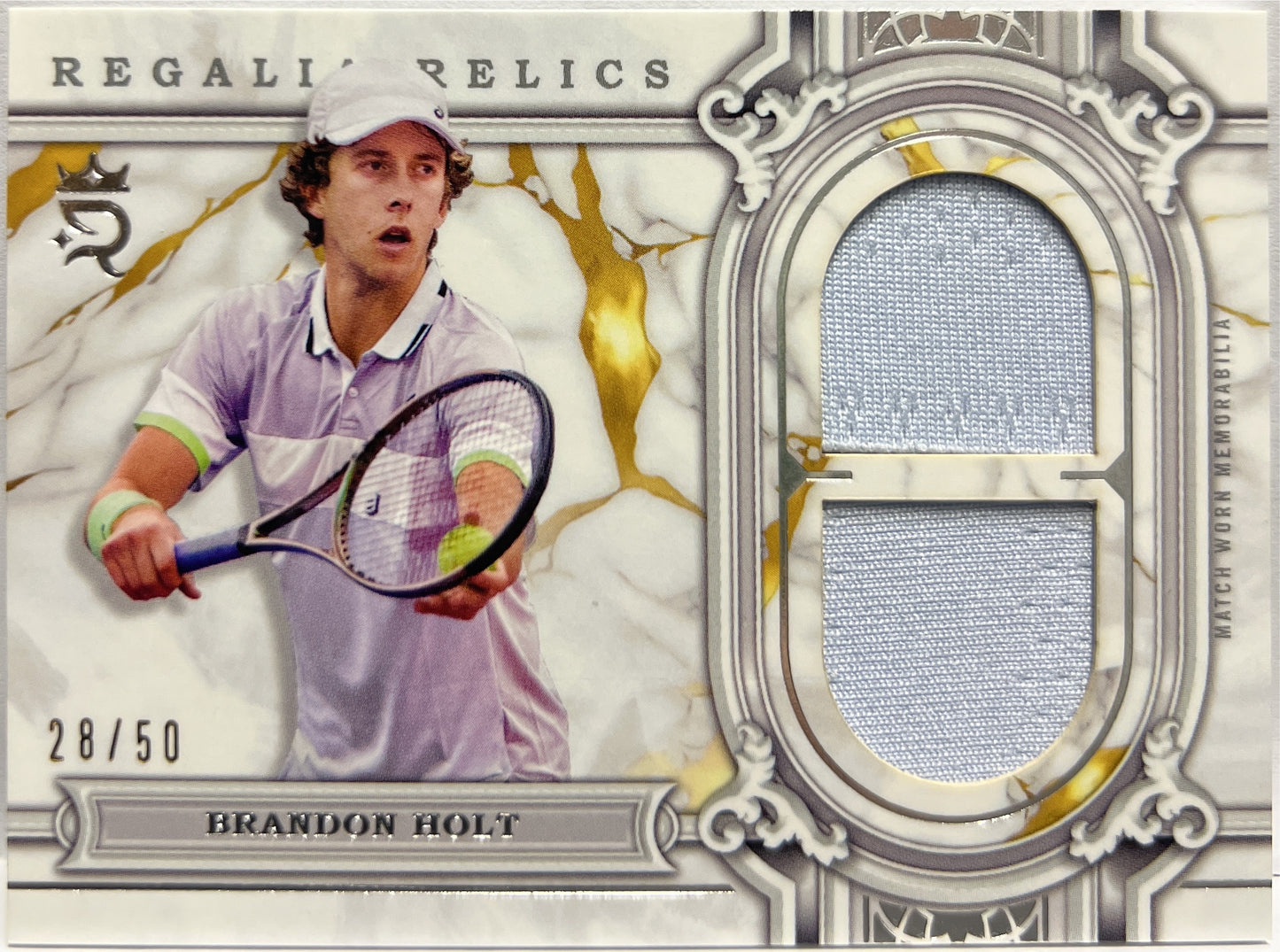 Brandon Holt 28/50 Patch Regalia Relics Topps Royalty Tennis 2024