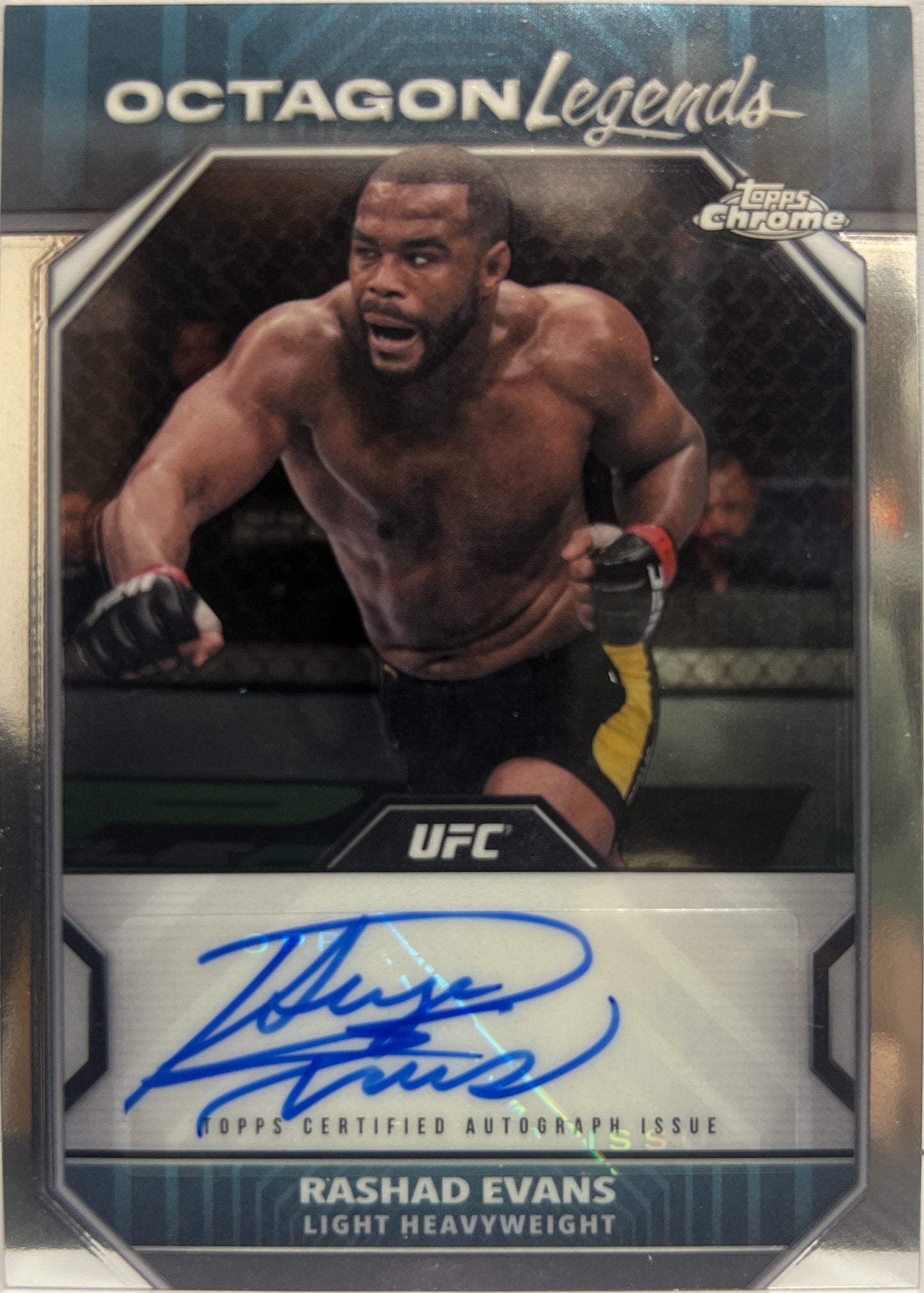 Rashed Evans Autograph Octagon Legends Topps Chrome UFC 2024
