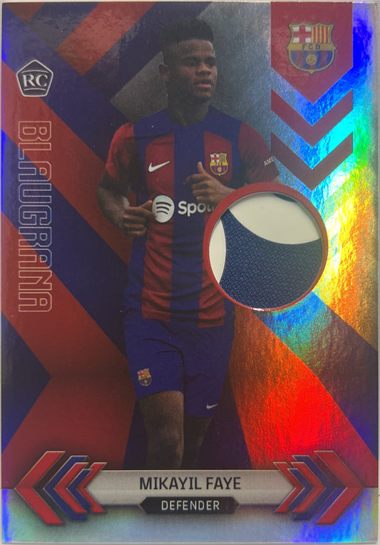 Mikayil Faye Rookie Patch Blaugrana Topps Team Set Barcelona 2023/24