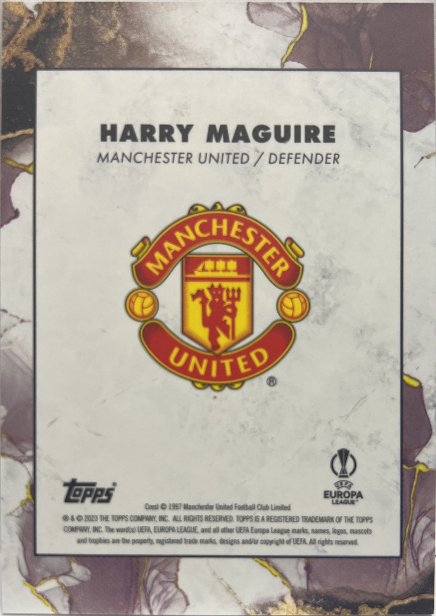 Harry Maguire 115/150 Star Quality Topps Inception 2022/23