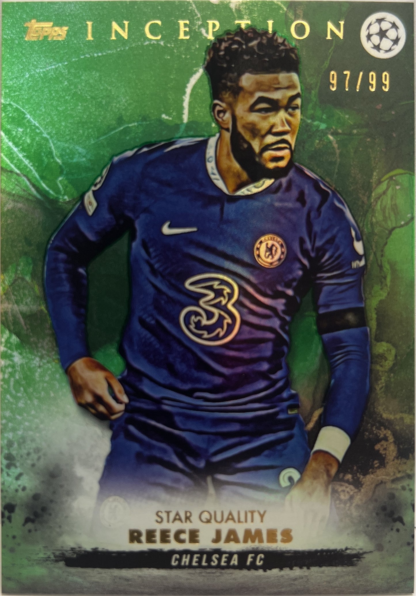 Reece James 97/99 Star Quality Green Topps Inception 2022/23