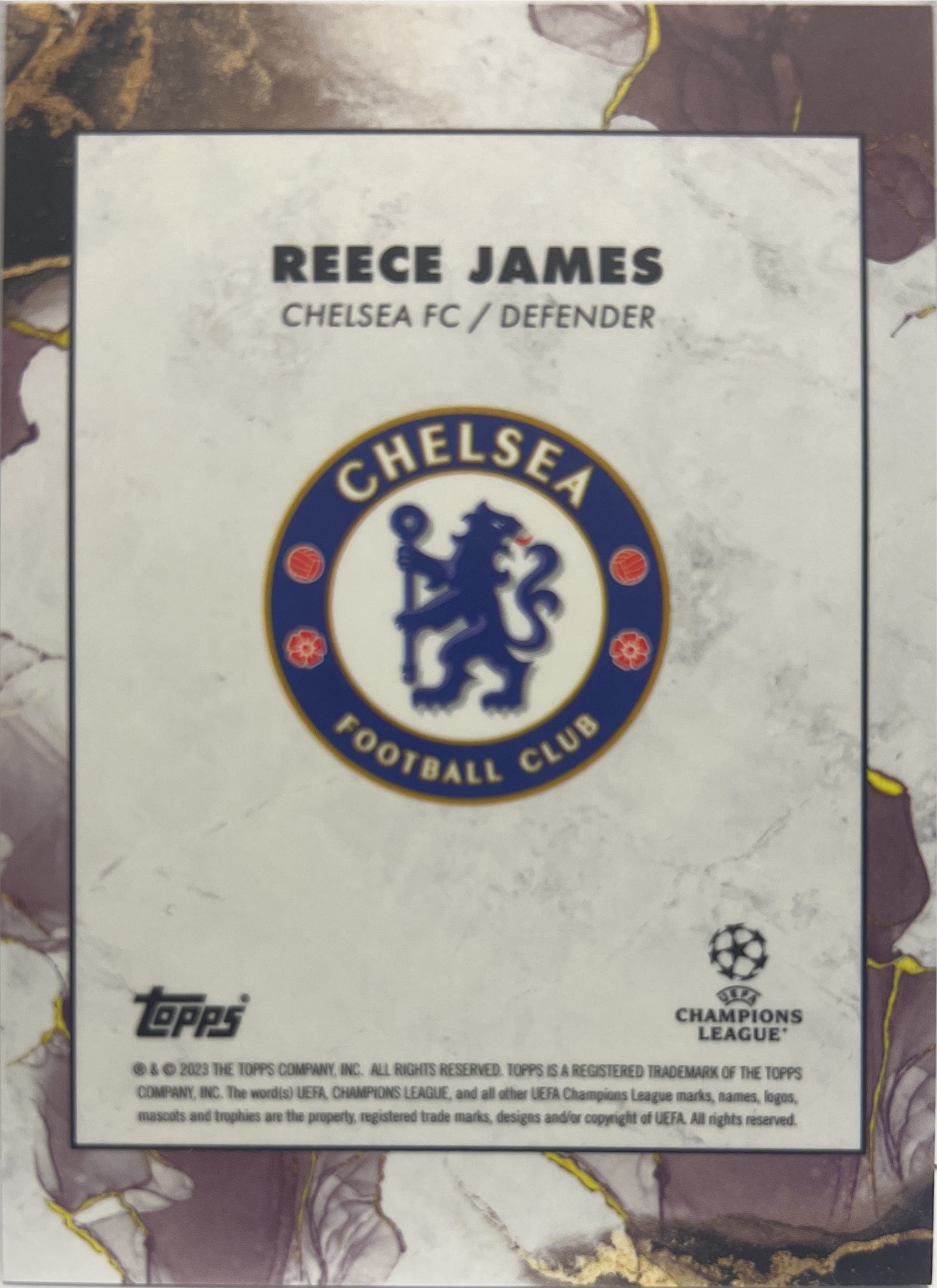 Reece James 97/99 Star Quality Green Topps Inception 2022/23
