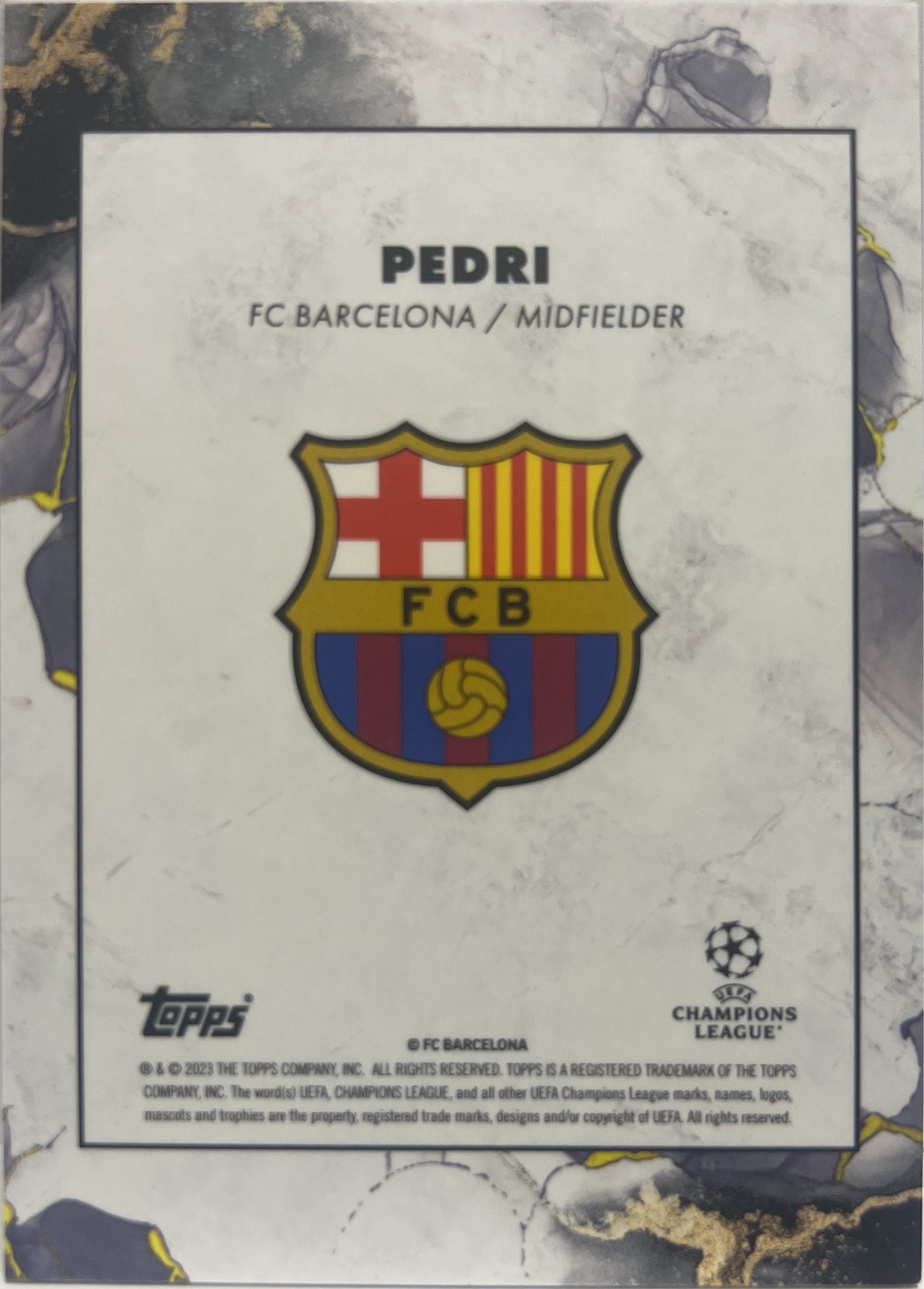 Pedri 75/150 First XI Topps Inception 2022/23