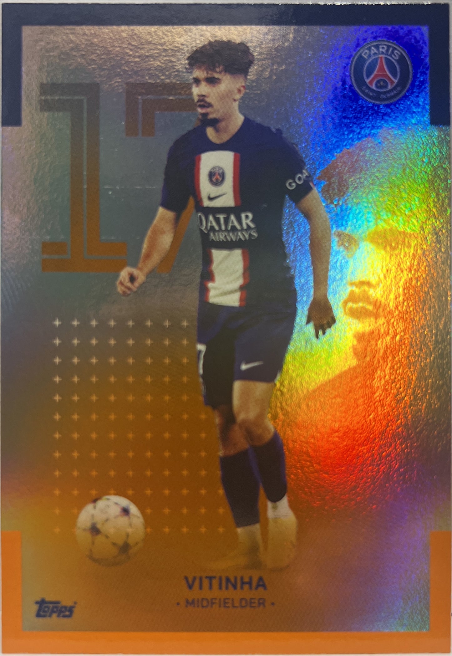 Vitinha 11/25 Orange Topps PSG Team Set 2022/23