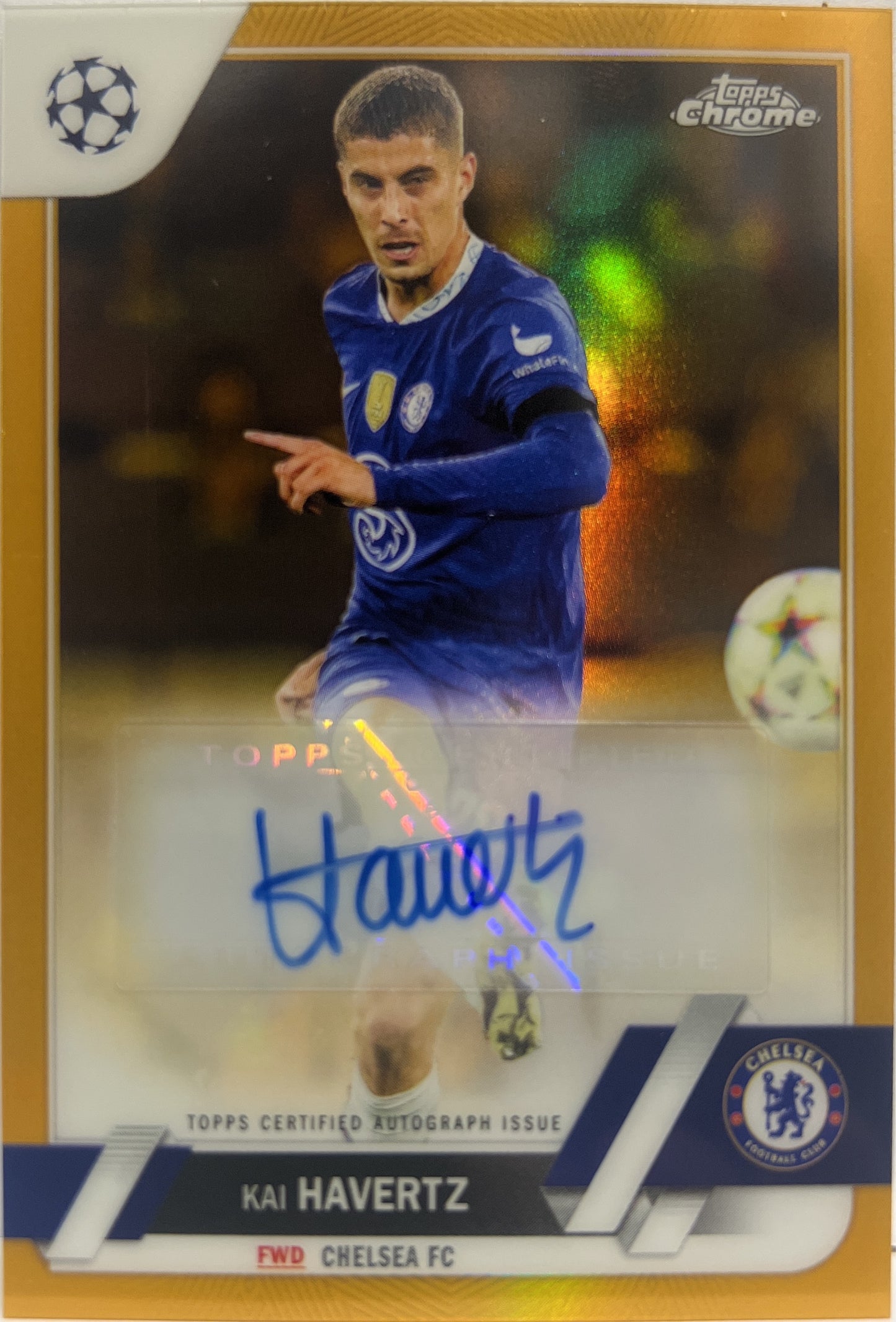 Kai Havertz 46/50 Autograph Gold Topps Chrome UCC 2022/23