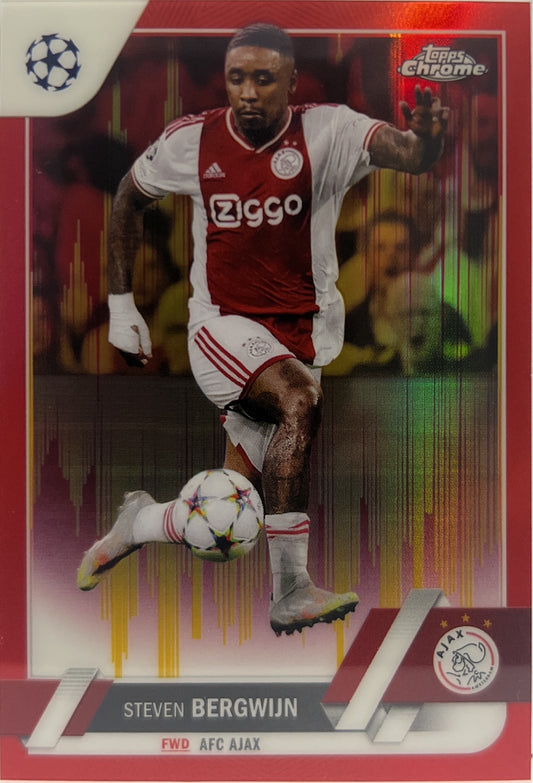 Steven Bergwijn Red & Gold Seismic Topps Chrome UCC 2022/23