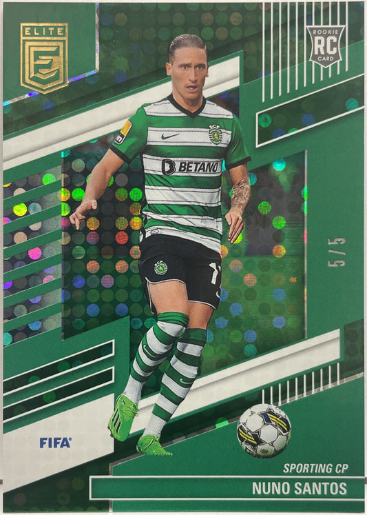 Nuno Santos 5/5 Rookie Green Disco Donruss Elite Fifa 2022/23