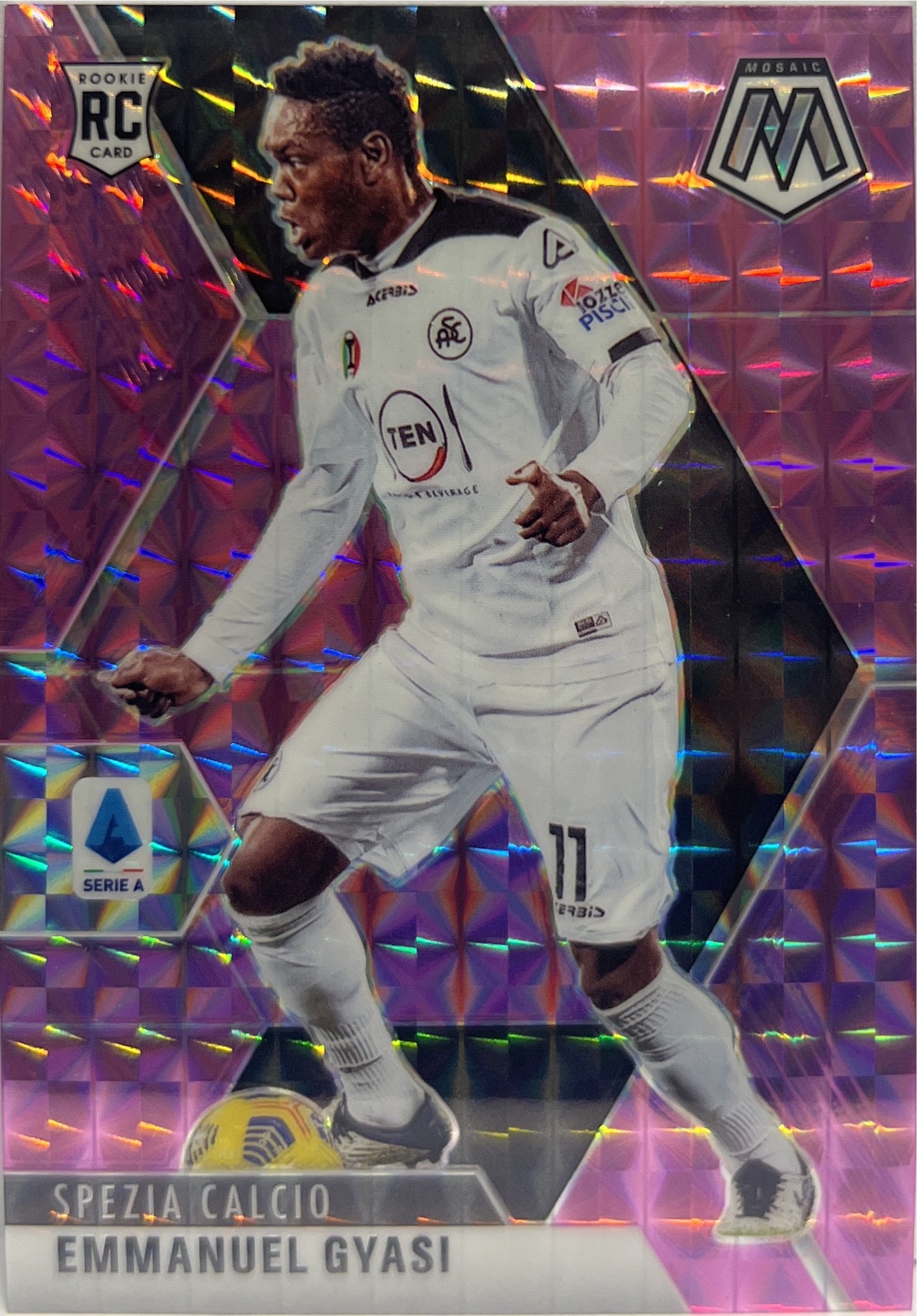 Emmanuel Gyasi 49/49 Rookie Purple Mosaic Serie A 2020/21