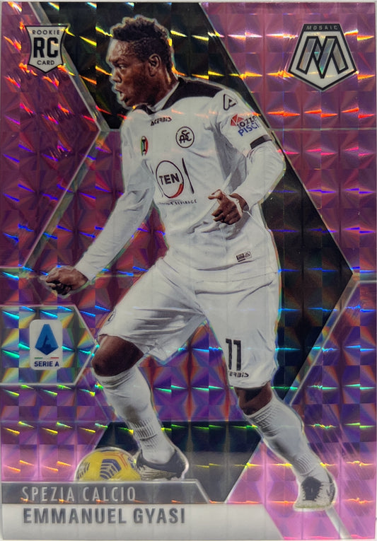 Emmanuel Gyasi 49/49 Rookie Purple Mosaic Serie A 2020/21