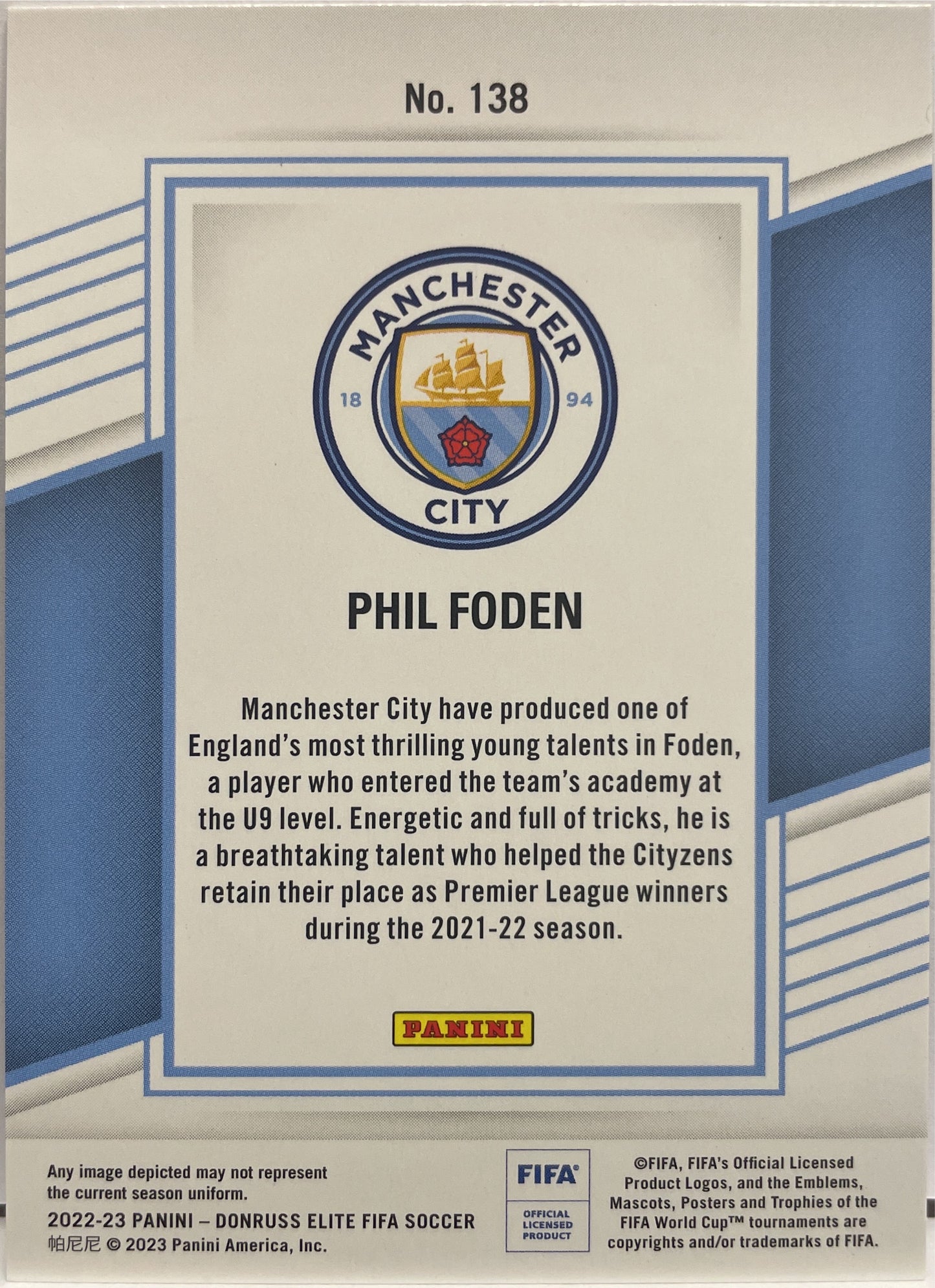 Phil Foden 5/25 Pink Disco Donruss Elite Fifa 2022/23