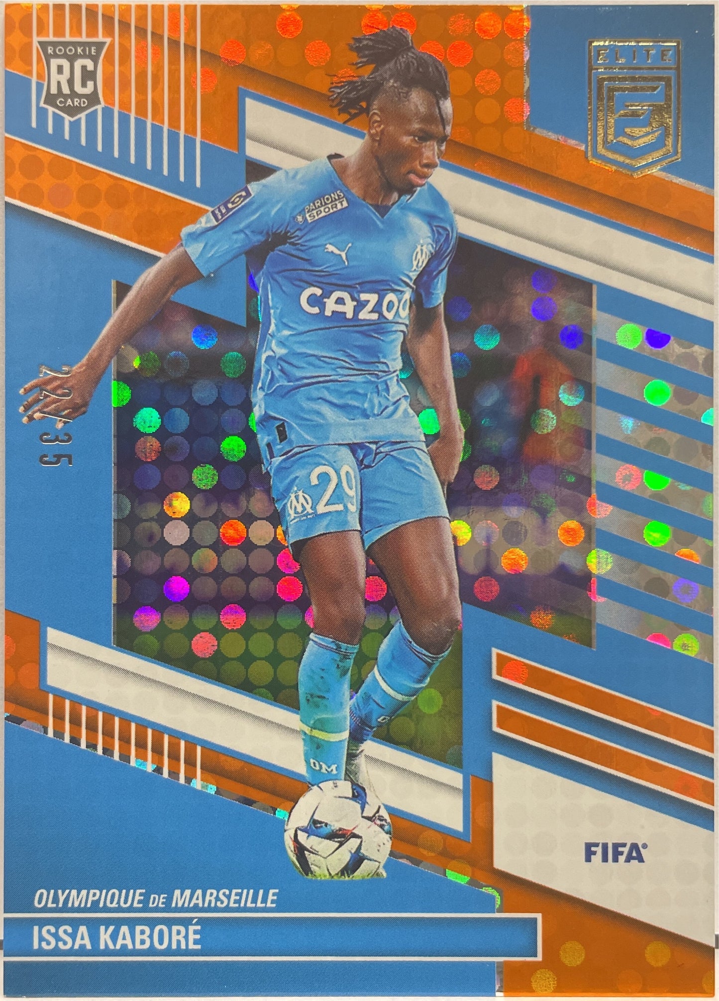 Issa Kabore 22/35 Rookie Orange Disco Donruss Elite Fifa 2022/23