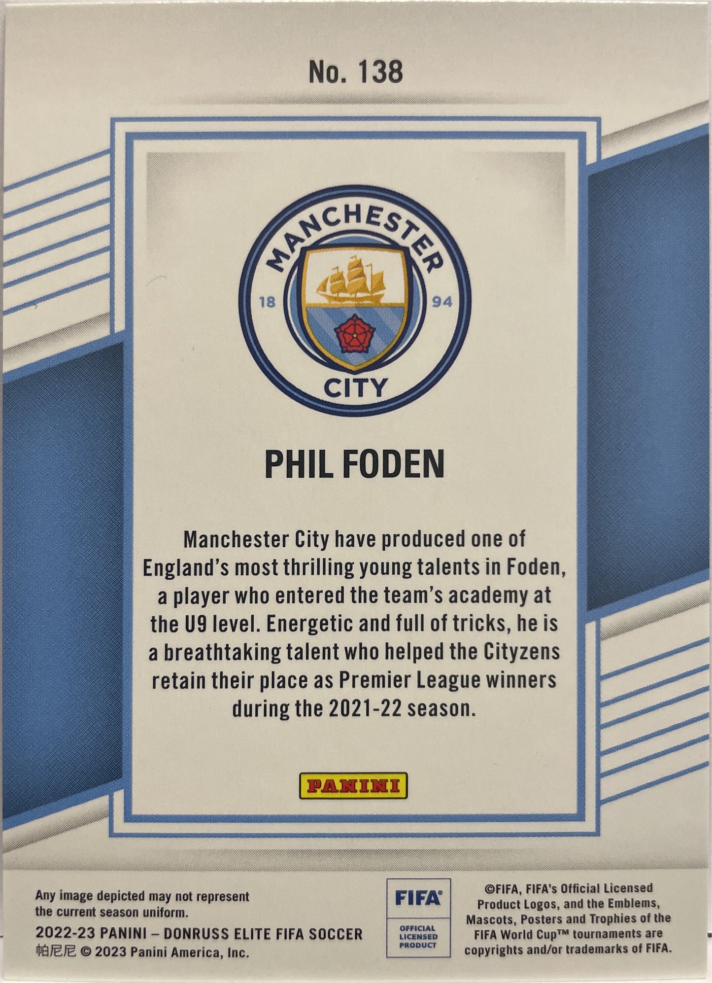 Phil Foden 18/35 Orange Disco Donruss Elite Fifa 2022/23