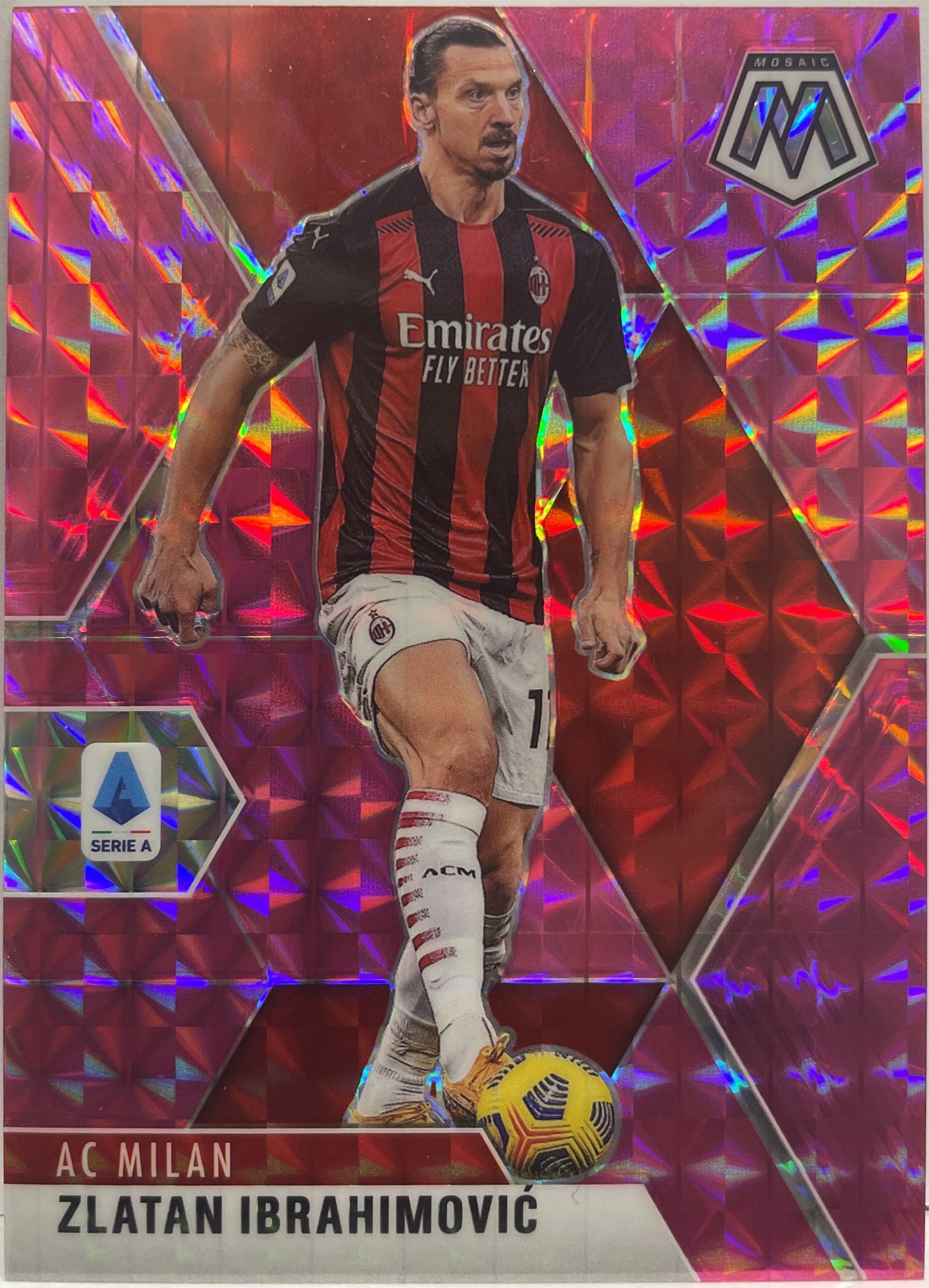 Zlatan Ibrahimovic 18/25 Pink Mosaic Serie A 2020/21