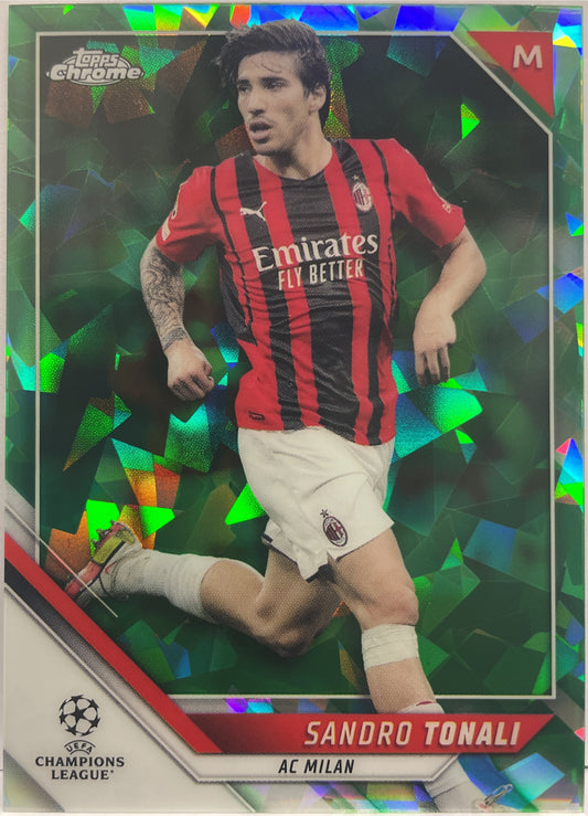 Sandro Tonali 30/75 Green Topps Chrome UCL 2021/22