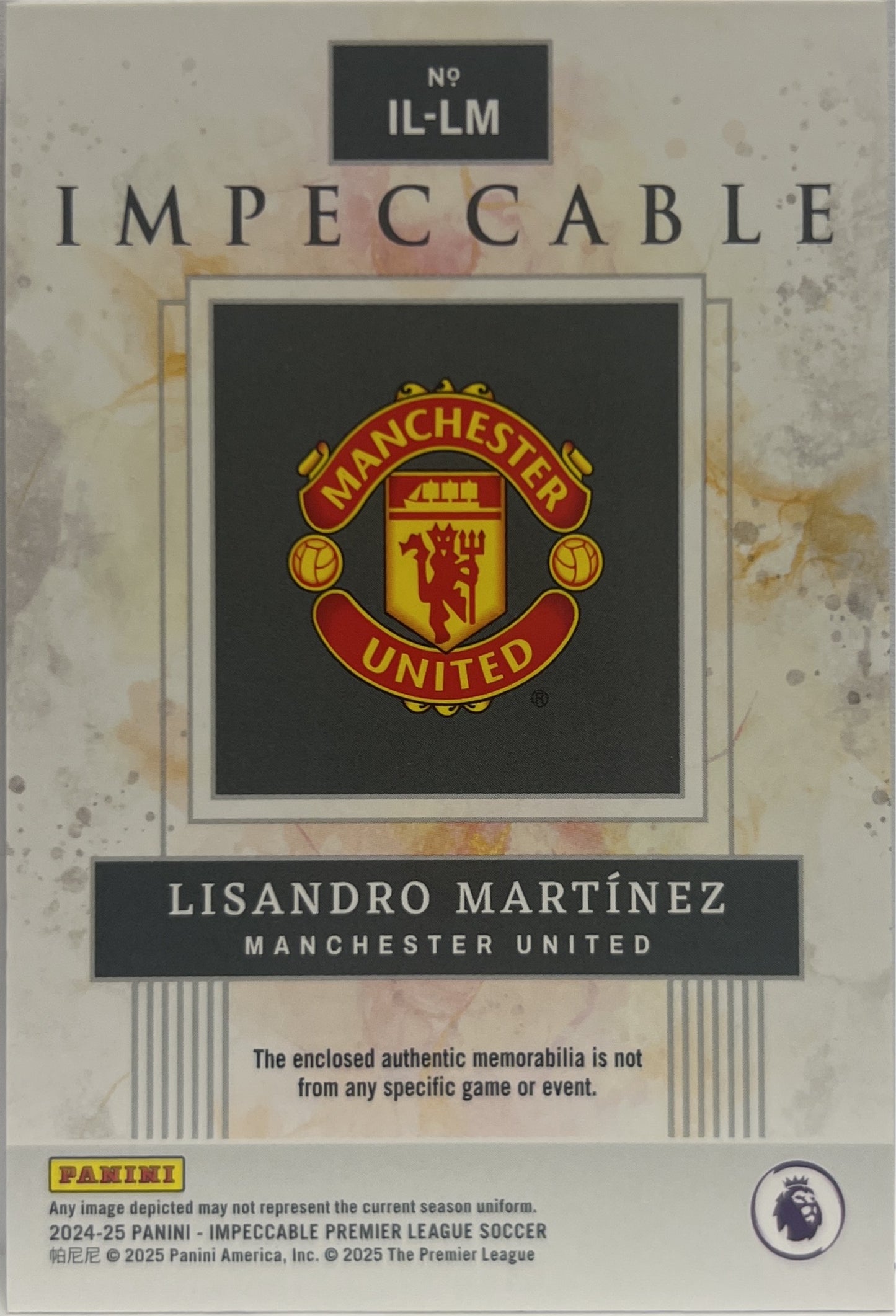 Lisandro Martinez 10/49 Patch Illustrious Materials Impeccable Premier League 2024/25