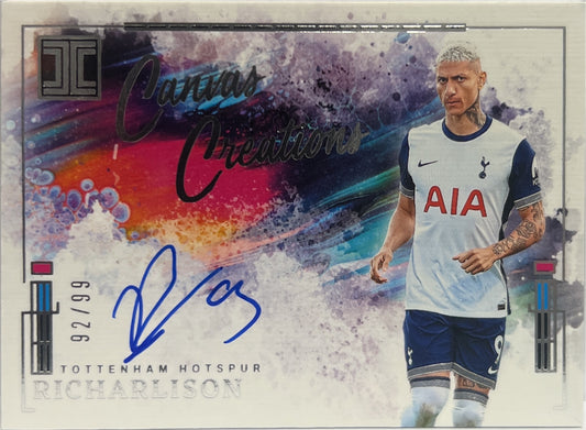 Richarlison 92/99 Autograph On Card Canvas Creations Impeccable Premier League 2024/25