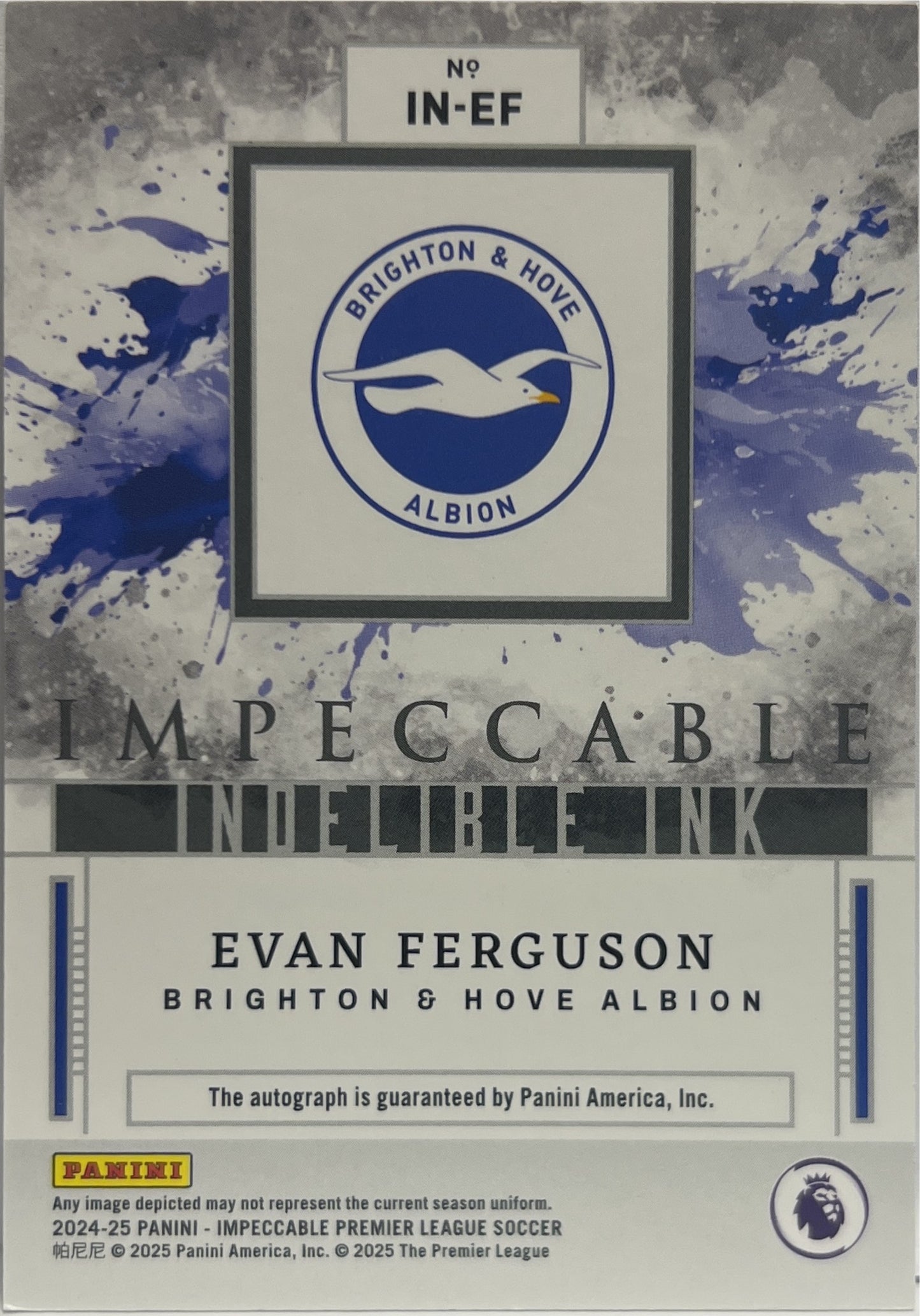 Evan Ferguson 14/99 Autograph Indelible Ink Impeccable Premier League 2024/25