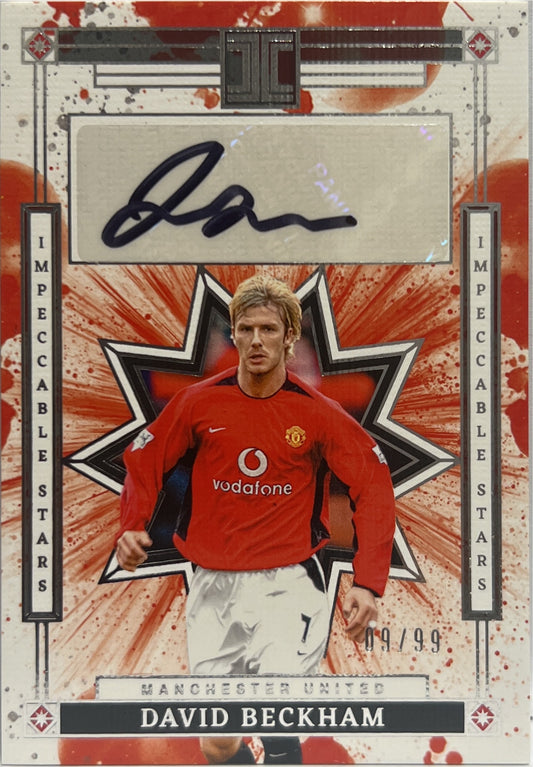 David Beckham 9/99 Autograph Stars Impeccable Premier League 2024/25
