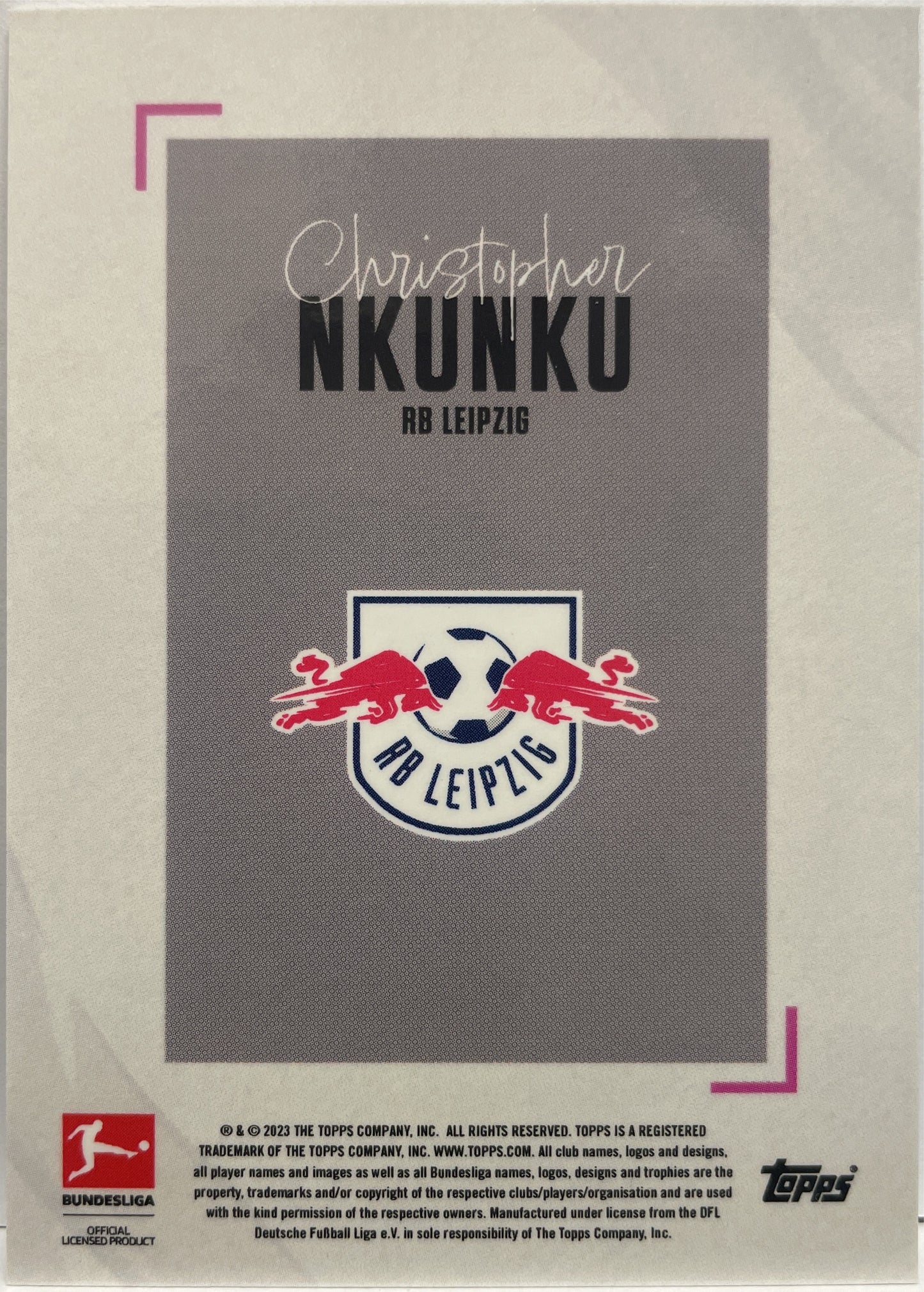 Christopher Nkunku 28/49 Autograph Topps Bundesliga Stars Of The Season 2022/23