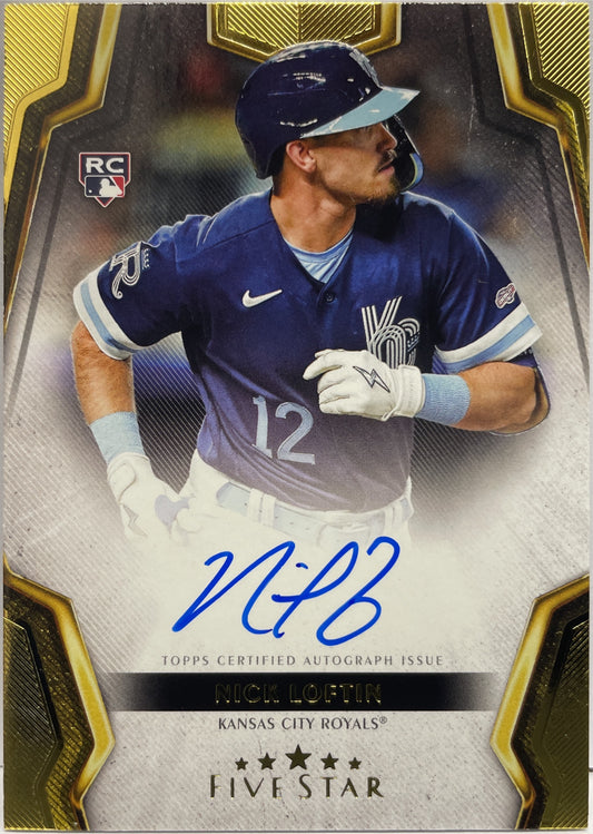 Nick Loftin Rookie Autograph On Card Topps Five Star Baseball 2024