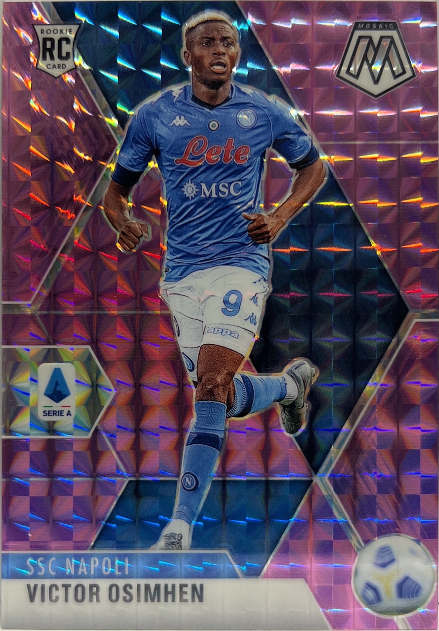 Victor Osimhen 28/49 Rookie Purple Mosaic Serie A 2020/21
